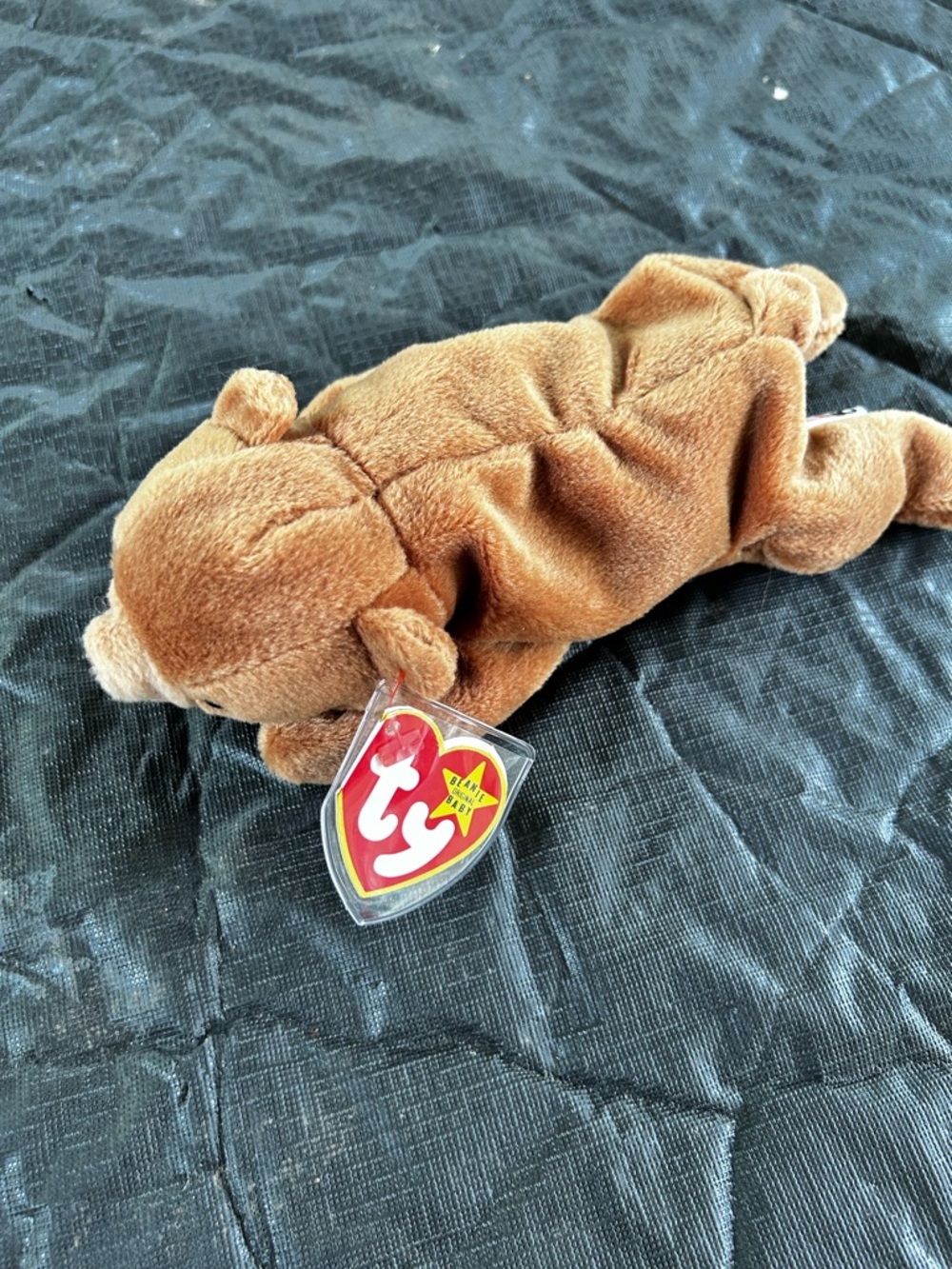 Ty Brown Bear Cubbie Beanie Baby with Mint Tag- PVC pellets-